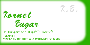 kornel bugar business card